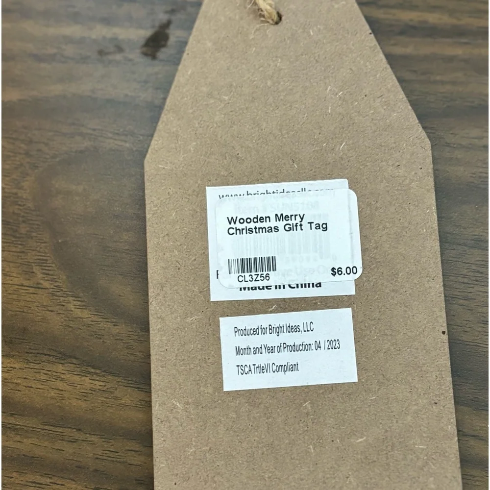 Christmas ornaments or package tags Set of 5  6” tall 3”